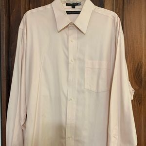 Light peach striped dress shirt
